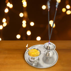 Shubhkart Nitya Mini Diya + Incense stand