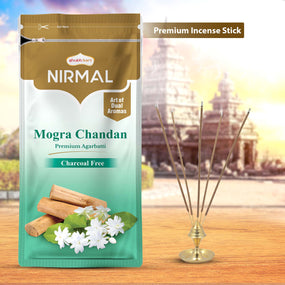 Nirmal Mogra Chandan Premium Agarbatti Zipper 150 gm