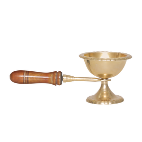 shubhkart nitya dhoop daani brass incense holder