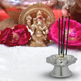 Shubhkart Nitya Steel Pushpa Incense Stand